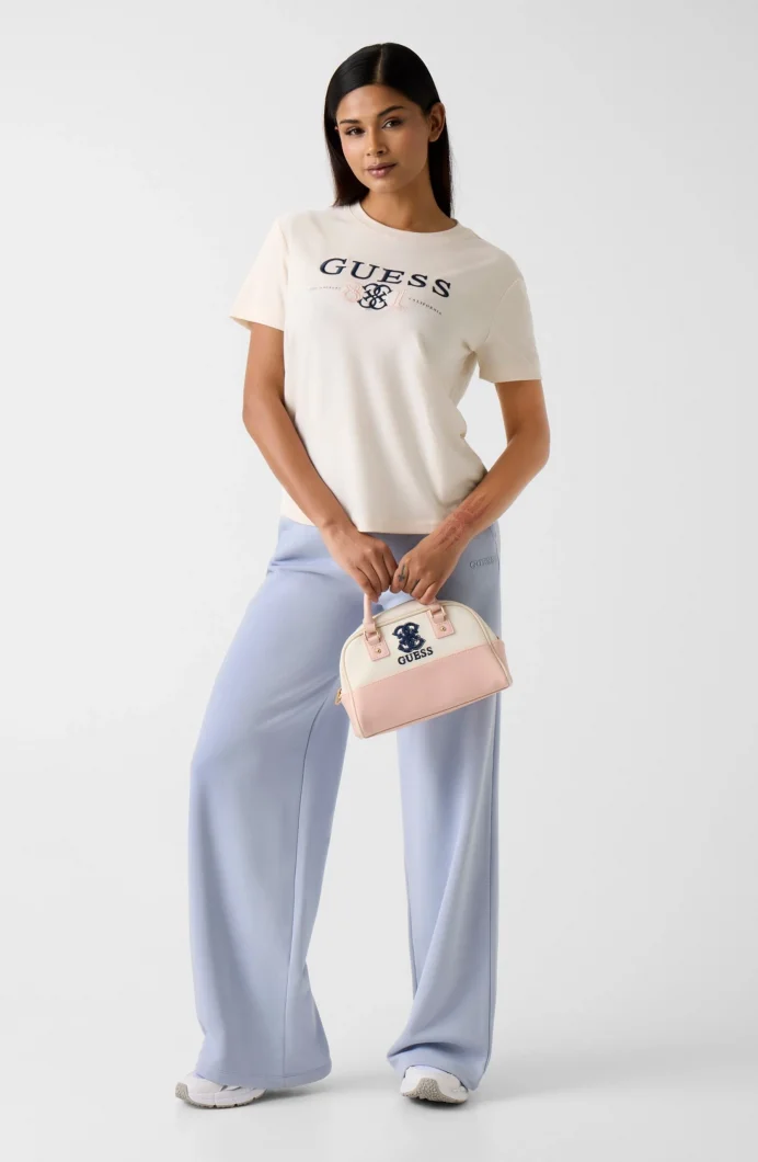 Guess Steffi Bisiklet Yaka Kısa Kollu Kadın Beyaz T-shirt V6RI13KD772-G1O6