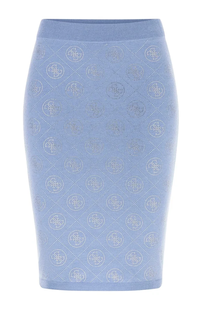 Guess Taş İşlemeli 4G Triko Kadın Mavi Etek W6RD0OZ3JD2-G7FI