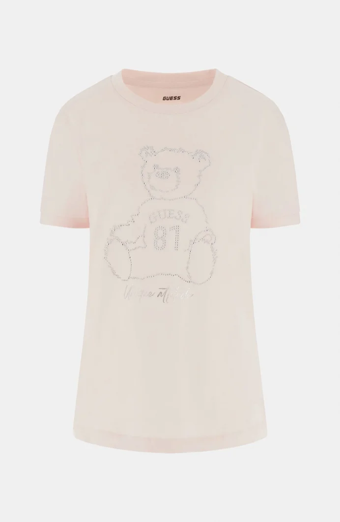 Guess Unique Kadın Pembe Aktif Regular Fit T-Shirt V5BI16K8FQ4-A60W