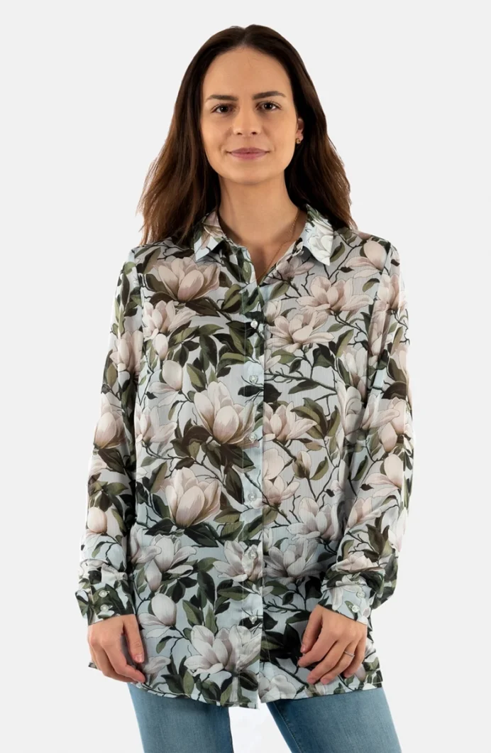 Guess Uzun Kollu Clouis Kadın Çok Renkli Gömlek W6RH73WDW82-PM6A