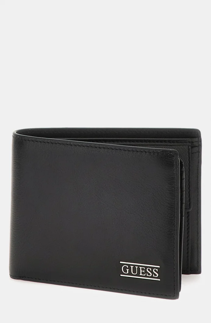 Guess Yeni Boston İkiye Katlanır Orta Boy Erkek Siyah Cüzdan SMNEBRLEA24-BLA
