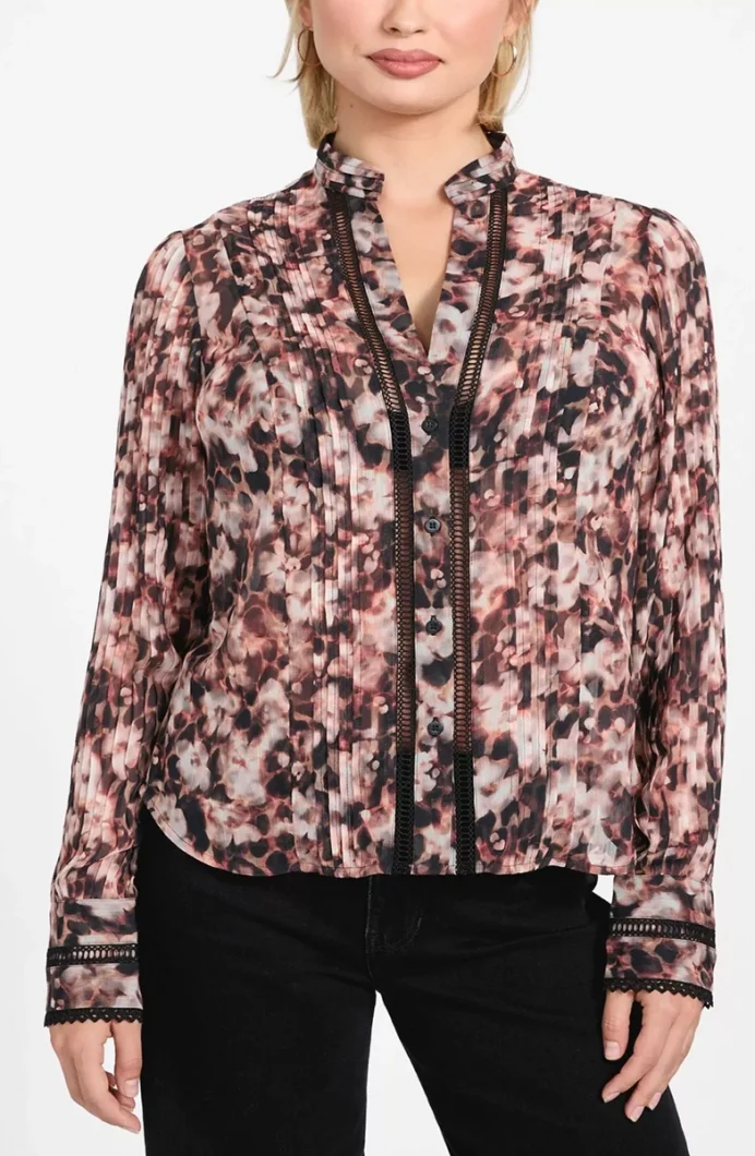 Guess Yeni Josette Uzun Kollu Kadın Kırmızı Gömlek W5RH16WDW82-PM6M