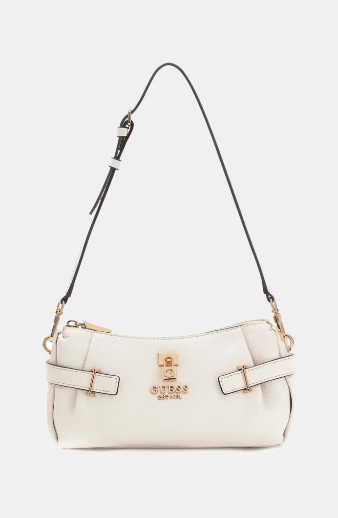 Guess Yesba Mini Üstten Fermuarlı Kadın Beyaz El Çantası HWBG7833720-OFF