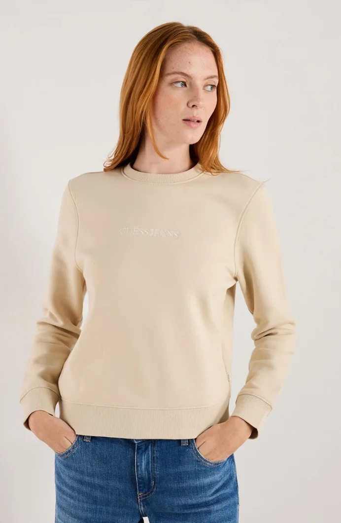 Guesss Kadın Bej Sweatshirt W4YQ10KC811-G1W7