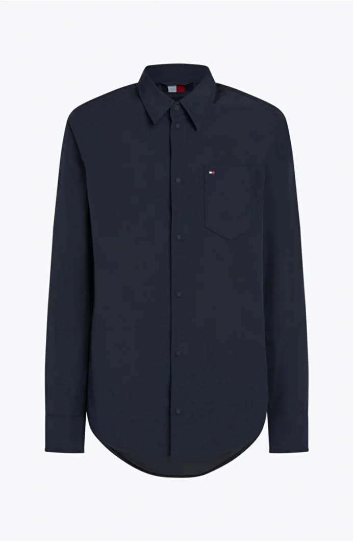 Tommy Hilfiger LW PACKABLE SHIRT JACKET Erkek lacivert Ceket MW0MW37629DW5