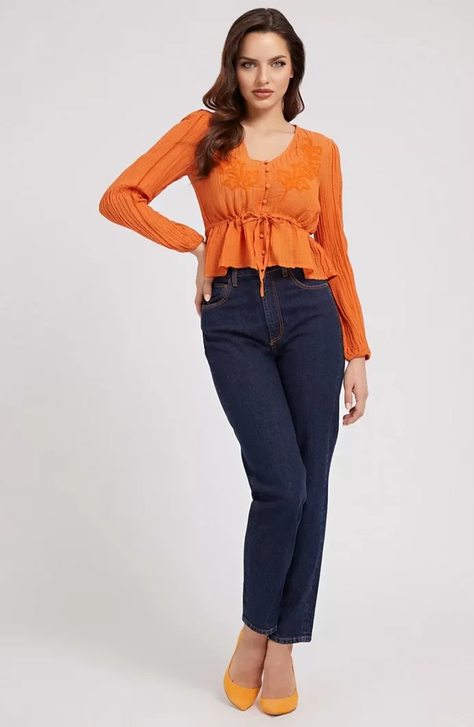 Guess MOM JEAN Kadın Siyah Jeans W2YA21D4NH4-AUDA