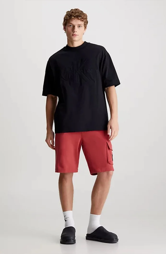 Calvin Klein MONOLOGO BADGE SHORT Erkek Kırmızı Şort J30J325132-XA0