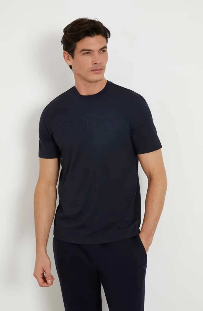 Guess Alphy Erkek Lacivert Aktif Regular Fit T-Shirt Z2YI11J1314-DPM