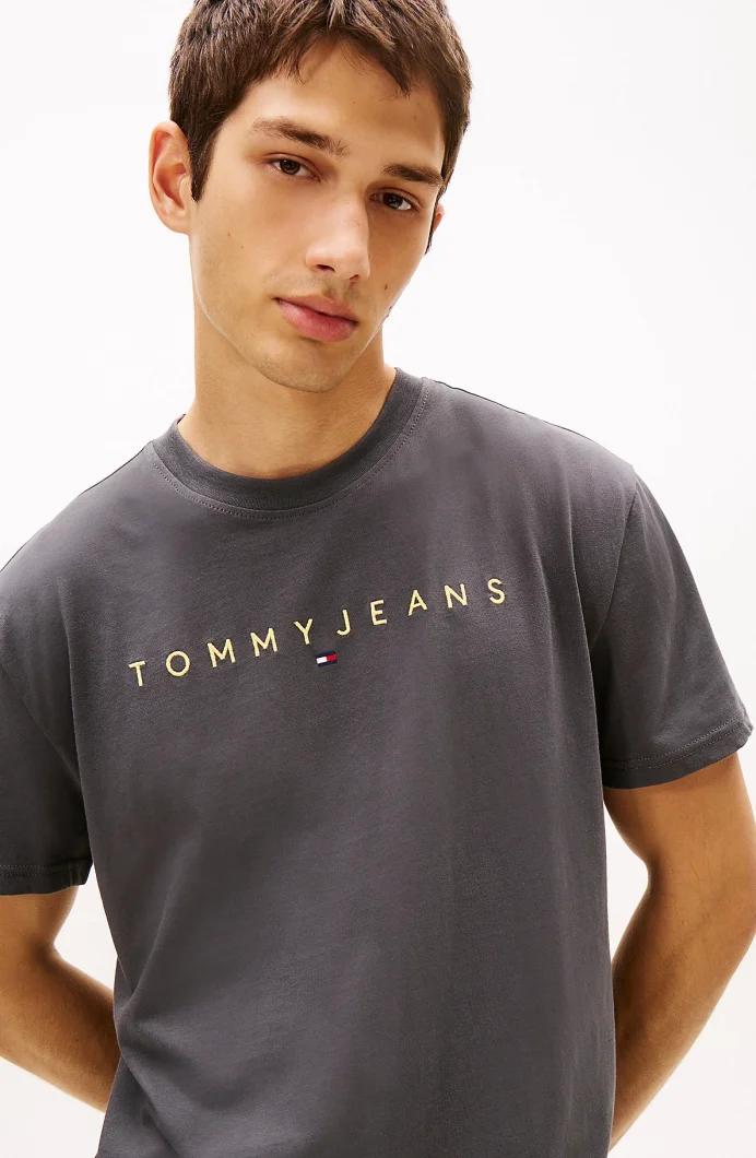 Tommy Hilfiger Erkek Gri Regular Fit T-Shirt