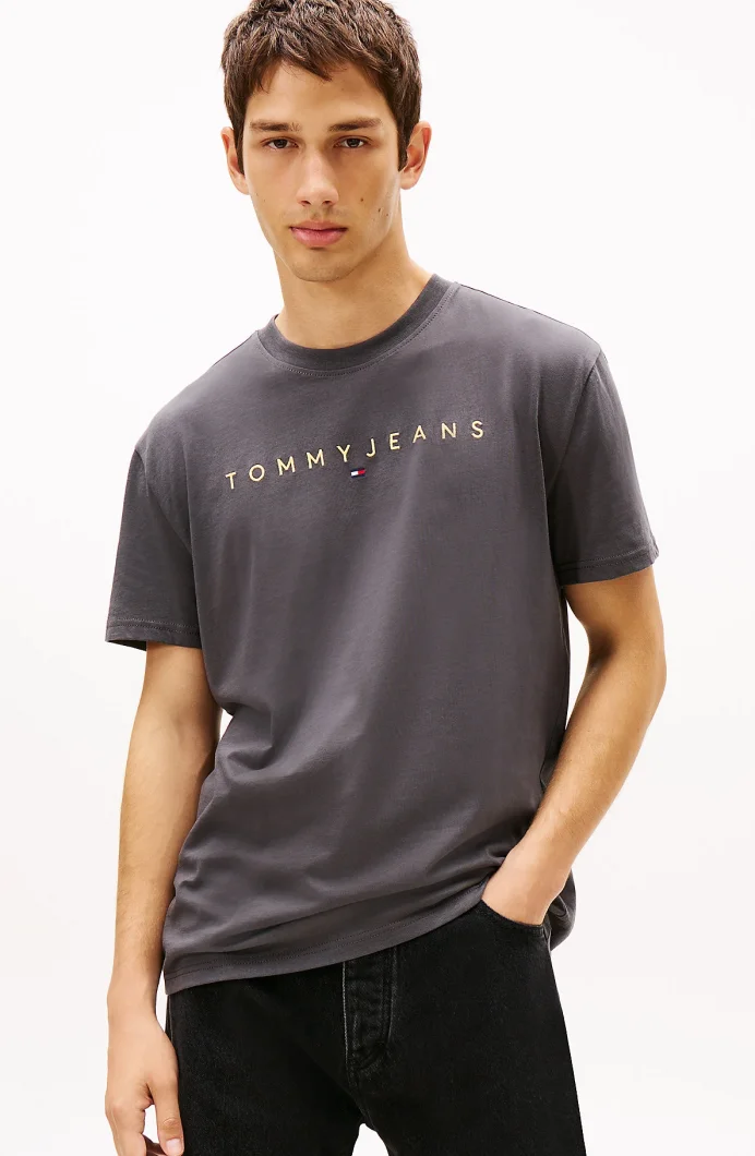 Tommy Hilfiger Erkek Gri Regular Fit T-Shirt