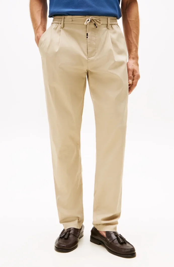 Tommy Hilfiger Erkek Harlem Tech Twill Beyaz Pantolon MW0MW39702RBT