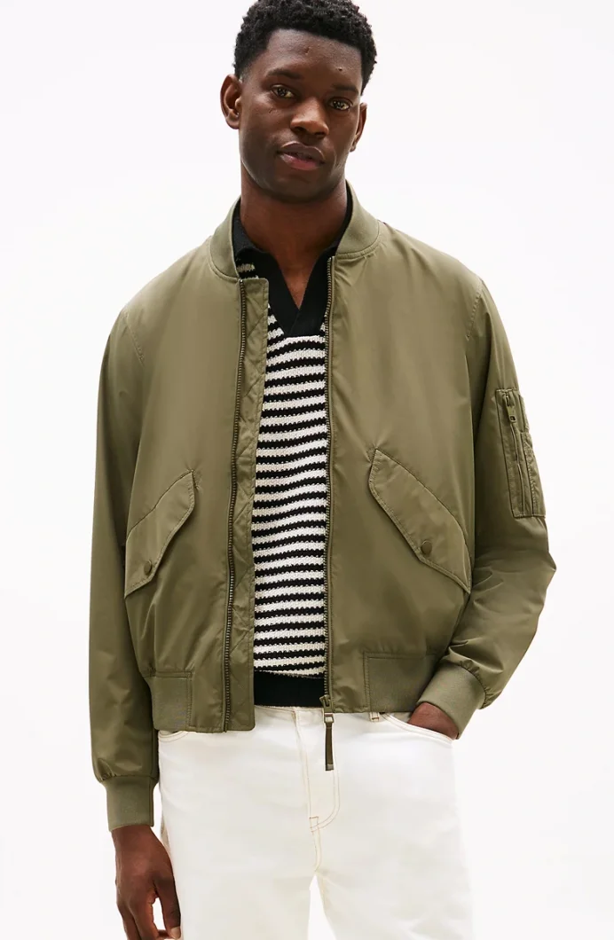 Tommy Hilfiger Erkek Katlanabilir Su Geçirmez Bomber Ceket MW0MW39629PLI