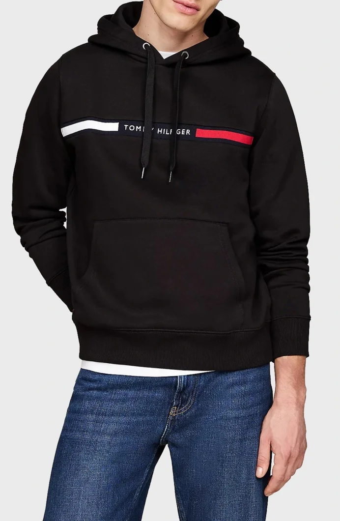 Tommy Hilfiger Göğsü Hilfiger Eklemeli Erkek  SweatshirtMW0MW37361BDS