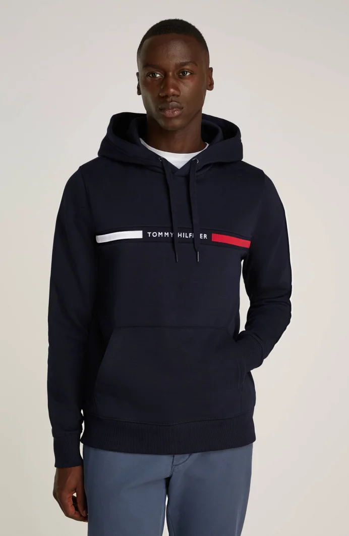 Tommy Hilfiger Göğsü Hilfiger Eklemeli Erkek  Sweatshirt MW0MW37361DW5