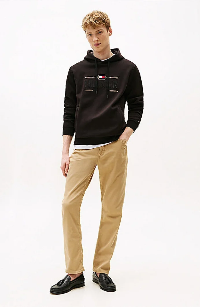 Tommy Hilfiger ICON HILFIGER HOODIE Erkek Siyah Sweatshirt MW0MW39586BDS