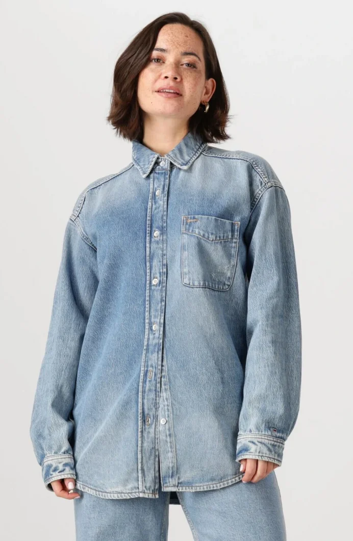 Tommy Hilfiger RELAXED FIT OVERSHIRT AI6037 EXT Kadın Gömlek DW0DW198551A5