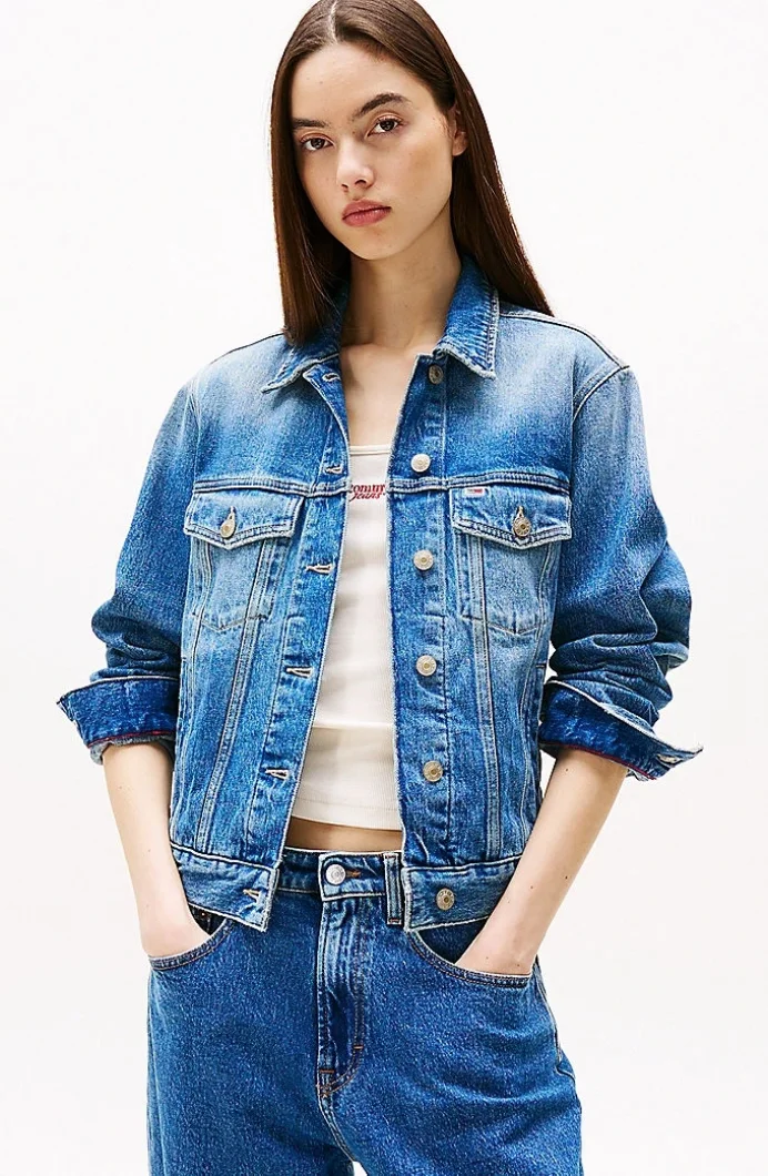 Tommy Hilfiger CLS TRUCKER JK RWB EXT BI5135 Kadın  Ceket DW0DW205701A5