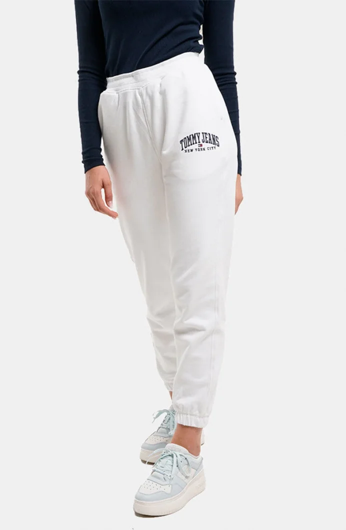 Tommy Hilfiger TJW RLX VARSITY SWEATPANT Kadın Beyaz Eşofman Altı DW0DW18744YBR