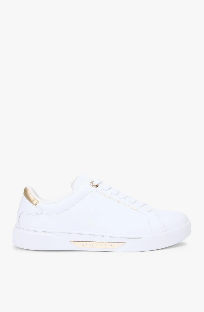 Tommy Hilfiger Klasik Şık Kort Stili Kadın Beyaz Sneaker FW0FW09019YBS