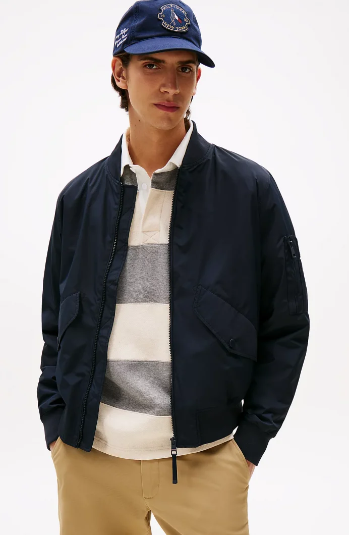 Tommy Hilfiger PACKABLE BOMBER Erkek Mavi Ceket MW0MW39629DW5