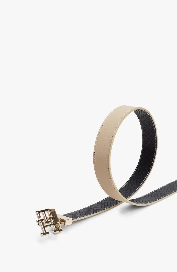 Tommy Hilfiger TH Logo 3.0 Çift Taraflı Kadın Mavi Kemer AW0AW182560GY