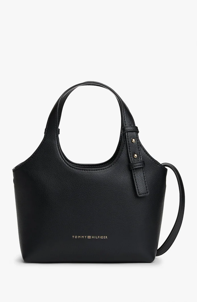 Tommy Hilfiger TH Logolu Mini Kadın Siyah El Çantası AW0AW18281BDS