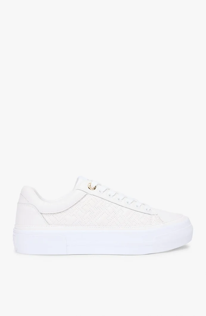 Tommy Hilfiger TH Platform Kapitone Kadın Beyaz Sneaker FW0FW09265YBL