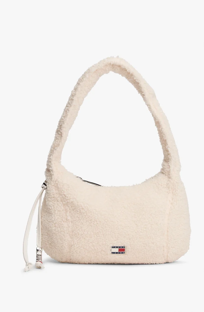 Tommy Hilfiger TJW Casual Sherpa Omuz Kadın Bej Omuz Çantası AW0AW180770F6