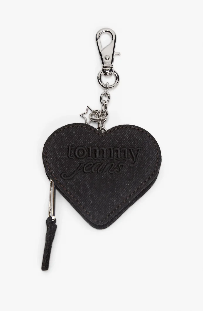 Tommy Hilfiger TJW Cool Denim Kalp Şekilli Bozuk Para Kadın Denim Cüzdan AW0AW181711BZ