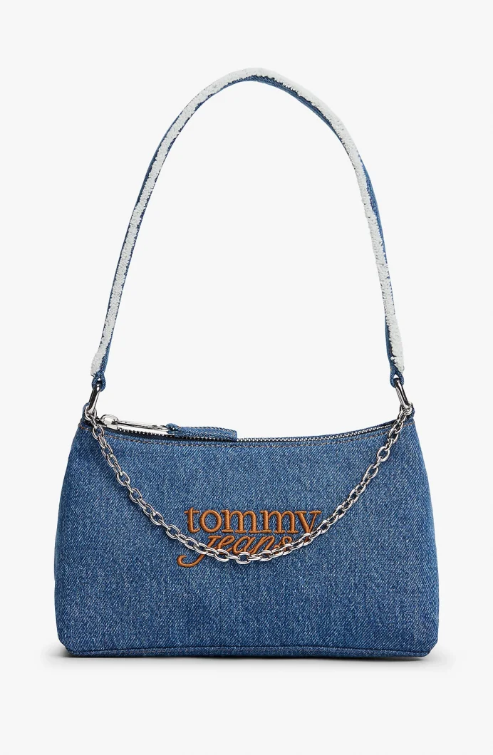 Tommy Hilfiger TJW Cool Denim Omuz Kadın Denim Omuz Çantası AW0AW185751A7