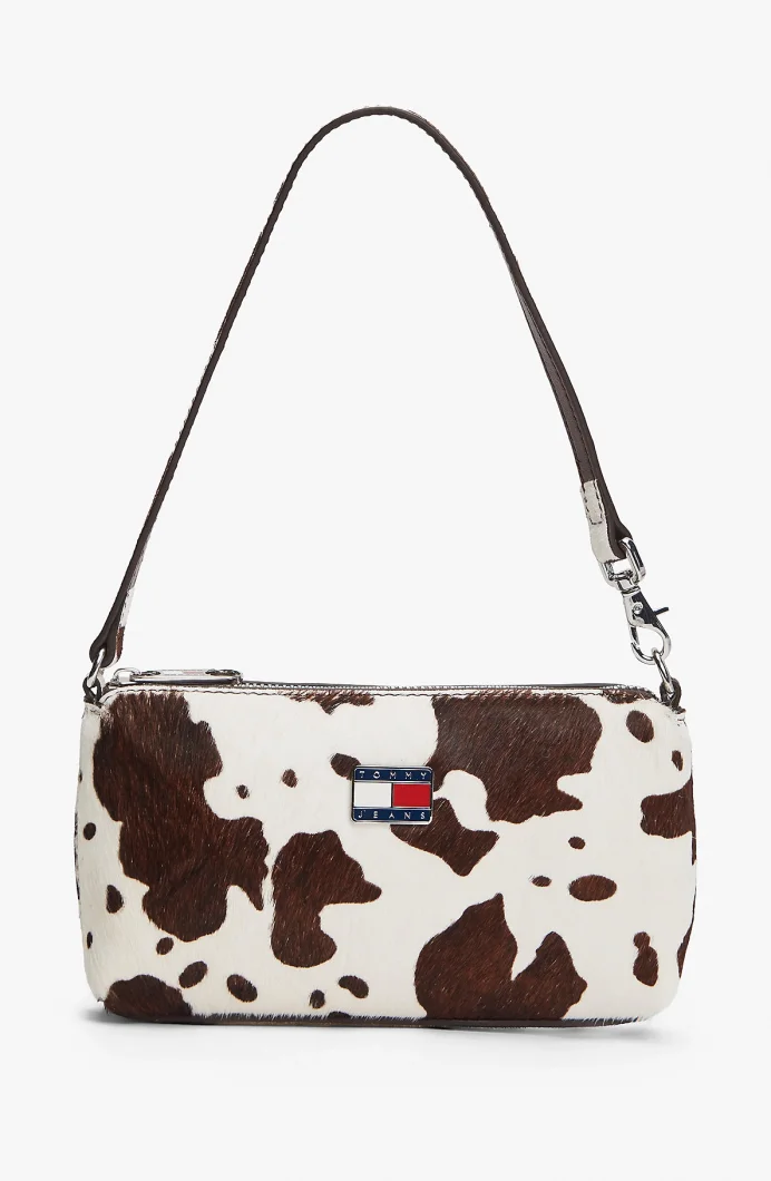 Tommy Hilfiger TJW Must İnek Desenli Asılabilir Kadın Beyaz Cüzdan AW0AW180910K6