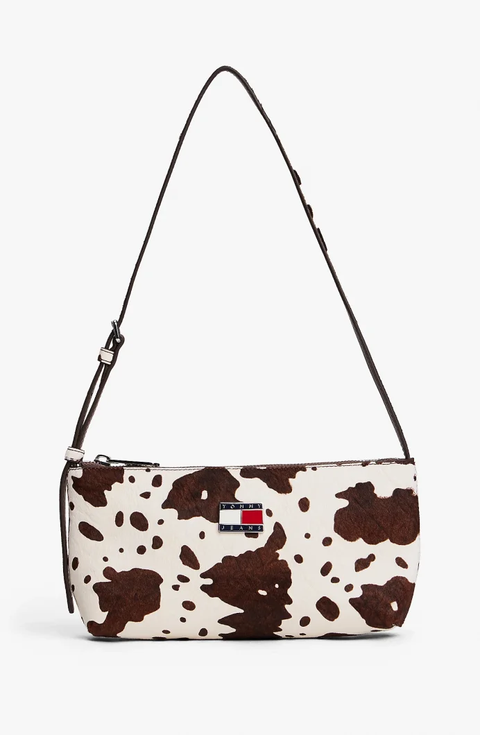Tommy Hilfiger TJW Must İnek Desenli Omuz Kadın Beyaz Omuz Çantası AW0AW180610K6