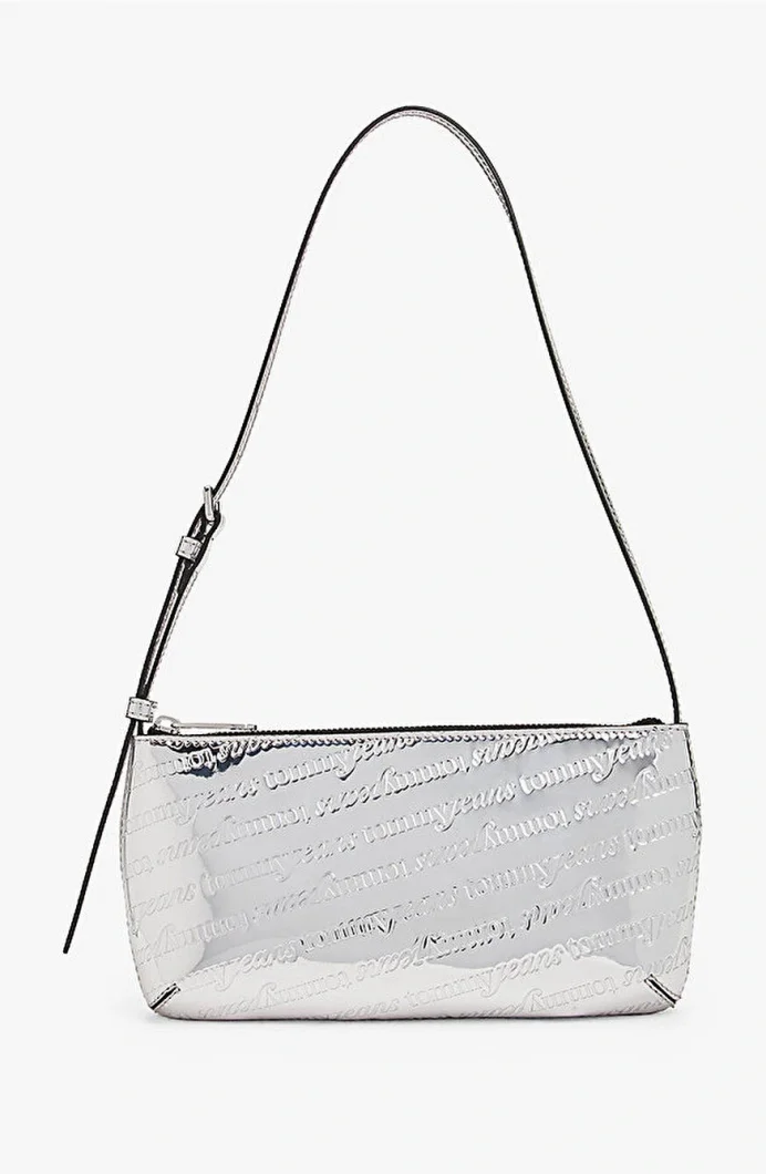 Tommy Hilfiger TJW Must Metalik Omuz Kadın Gri Omuz Çantası AW0AW180090IN