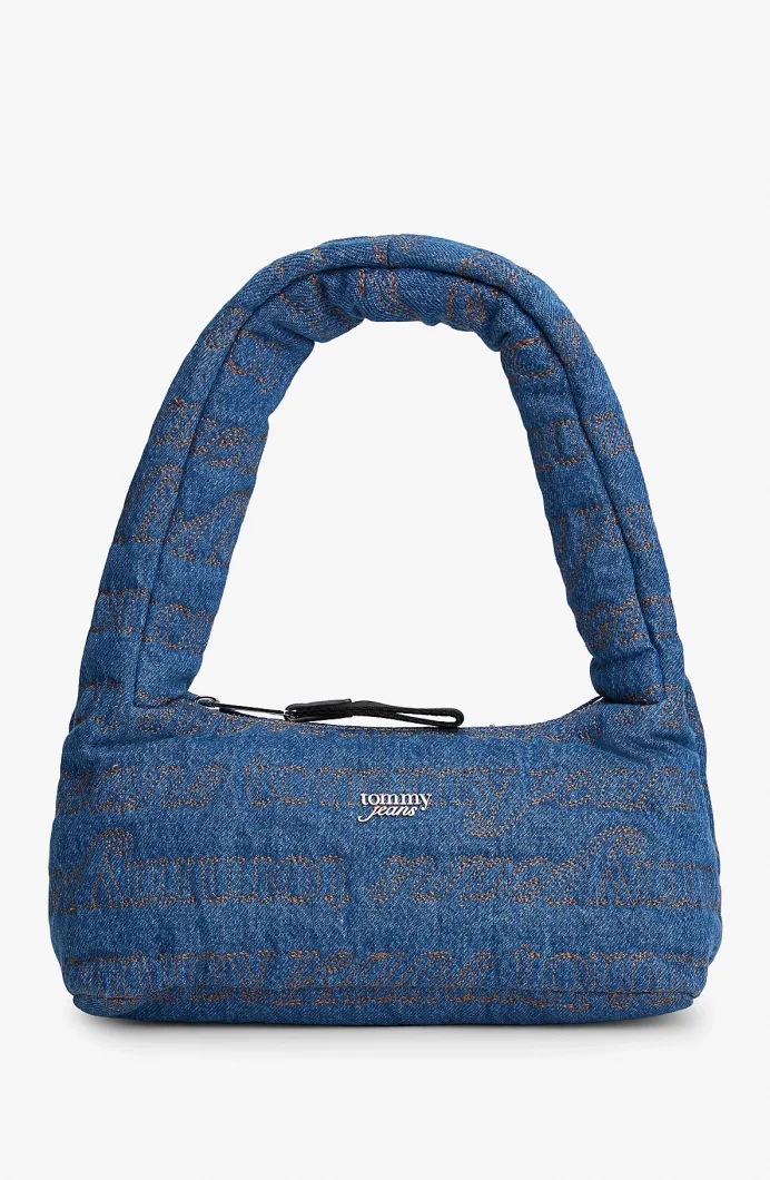 Tommy Hilfiger TJW Urban Tamamı Baskılı Denim Omuz Kadın Denim Omuz Çantası AW0AW182661A7