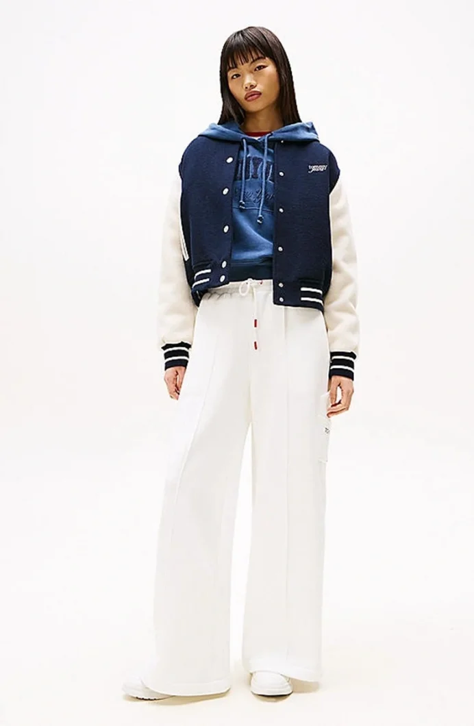 Tommy Hilfiger TJW RWB GRAPHIC TERRY SWEAT PANT Kadın beyaz Eşofman Altı DW0DW20560YAD