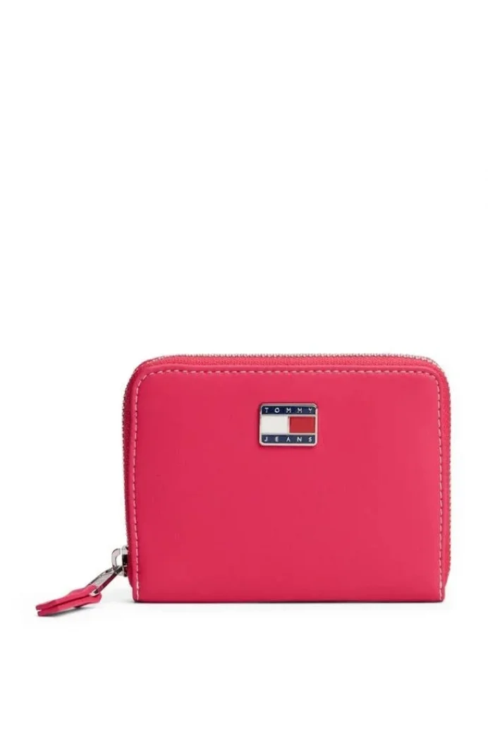 Tommy Hilfiger TJW Cool Orta Boy Fermuarlı Kadın Kırmızı Cüzdan AW0AW18031XI5