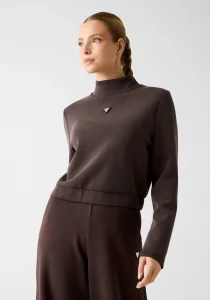 Guess Olympe Yüksek Yaka Kadın Kahverengi Sweatshirt V4YQ05KCAY2-A10K