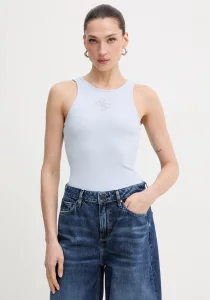 Guess Kolsuz Yuvarlak Yaka Guendalina Kadın Mavi Top W6RP39KD092-G7S1