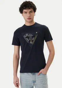 Guess Bisiklet Yaka Kısa Kollu Üçgen HD Çok Renkli Erkek Lacivert T-shirt M6GI11K2992-G7V2