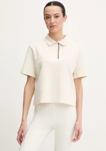 Guess Clara Kutulu Kesim Polo Yakalı Kadın Beyaz Polo T-shirt V6GP12K3044-G047