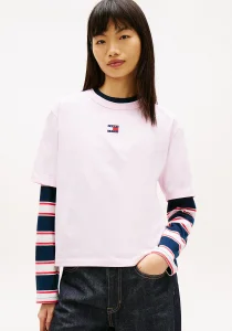 Tommy Hilfiger TJW Kutulu Kesim Amblemli Kadın Pembe T-shirt DW0DW22202TN9