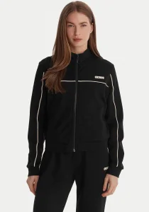 Guess Clara Tam Fermuarlı Kadın Siyah Sweatshirt V6GQ09K3001-JBLK