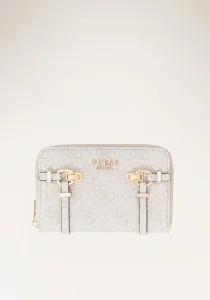 Guess Leona Logolu Orta Boy Fermuarlı Kadın Krem Cüzdan SWSG9917140-BNN