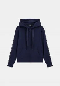 Guess GuessxNS Fermuarlı Kapüşonlu Kadın Lacivert Sweatshirt W6GQ03K2656-G7V2