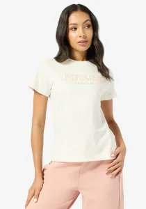 Guess Ketty Bisiklet Yaka Kısa Kollu Kadın Beyaz T-shirt V6RI10I3Z14-G012