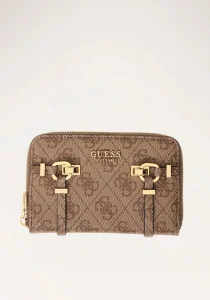 Guess Leona Logolu Orta Boy Fermuarlı Kadın Kahverengi Cüzdan SWSG9917140-LTL