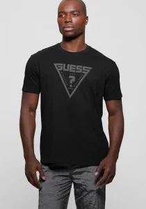 Guess Azha Erkek Siyah Aktif Oversize Fit T-Shirt Z4BI02I3Z14-JBLK