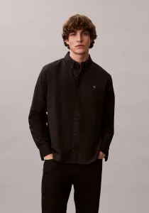 Calvin Klein Erkek Uzun Kollu Klasik Düz Oxford Siyah Gömlek LV140EM125-UB1