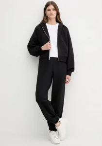 Calvin Klein A- FRENCH TERRY BADGE LOGO FZ HO Kadın Siyah Eşofman Üstü  LV047C216G-UB1