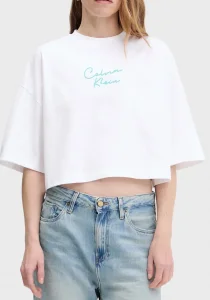 Calvin Klein D1 Collection Kadın Beyaz Crop T-shirt  LV047C202G-YAA